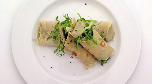 Crep de berenjena y queso fresco