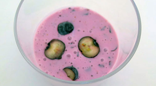 Batido de arándanos y yogur